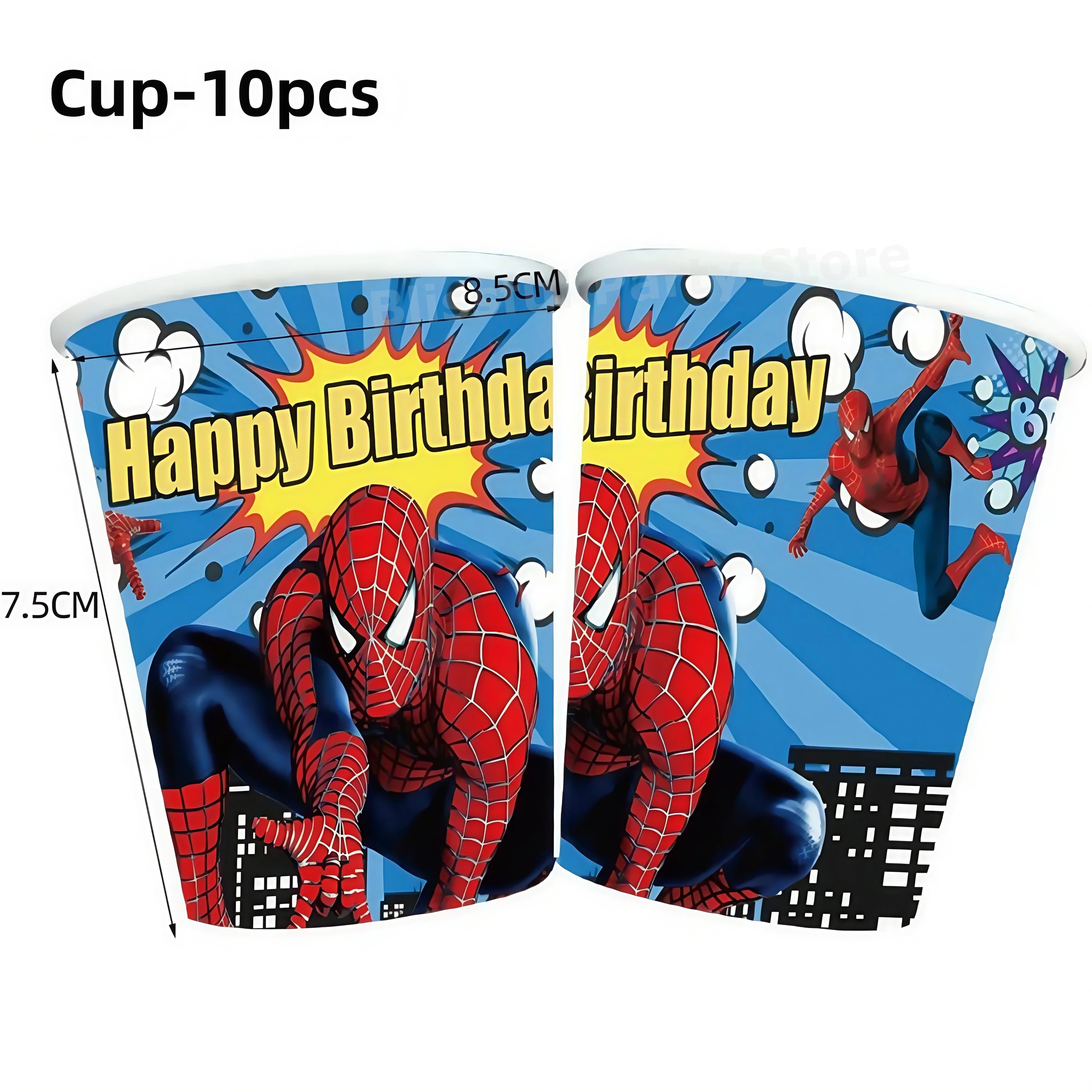 Spiderman Birthday Party Decorations Tableware Paper Cup Plate Napkin Tablecloth for Kids Boys Favor Baby Shower Event Supplies