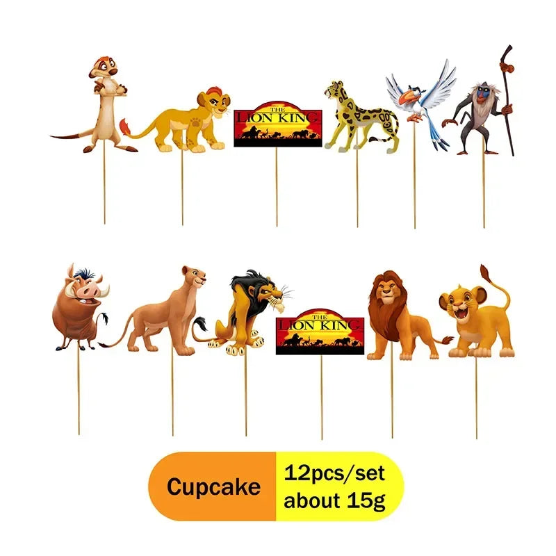 Lion King Party Decorations New Simba Theme Paper Cups Plates Napinks Baby Shower Birthday Party Decorations