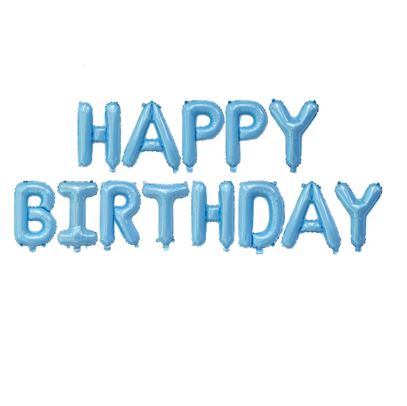 Happy Birthday balloon air Letters Alphabe Gold Pink foil balloons kids Boy Baby Show party birthday helium globos party baloon