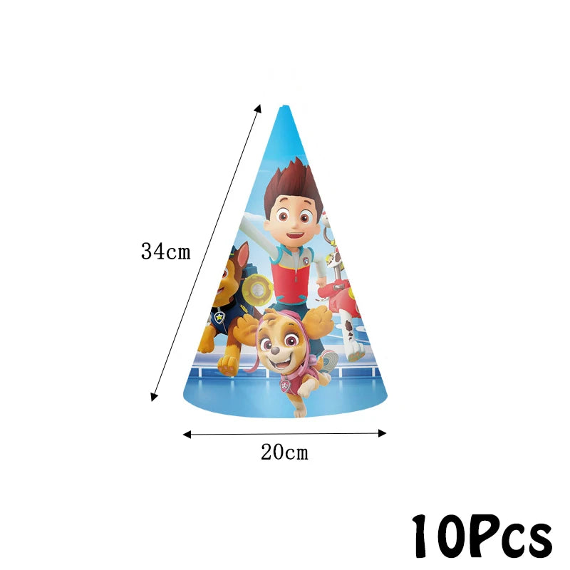 Paw Patrol Series Birthday Party Banquet Supplies Paper Plate Tablecloth Flag Knife Fork Spoon Banner Set Kids Birthday Party