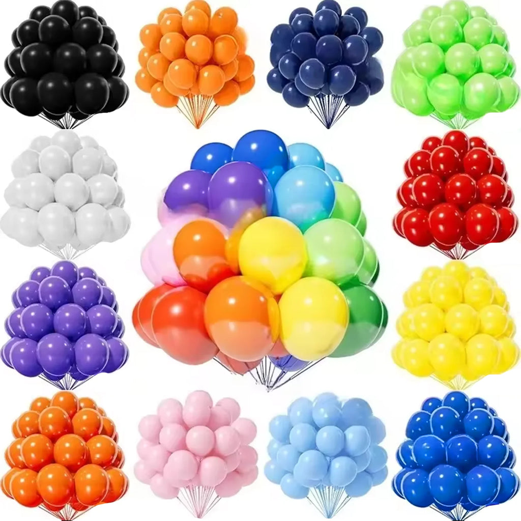 20/50pcs 10inch Matte Latex Balloon White Pink Blue Helium Ball Wedding Adult Kids Birthday Party Decorations