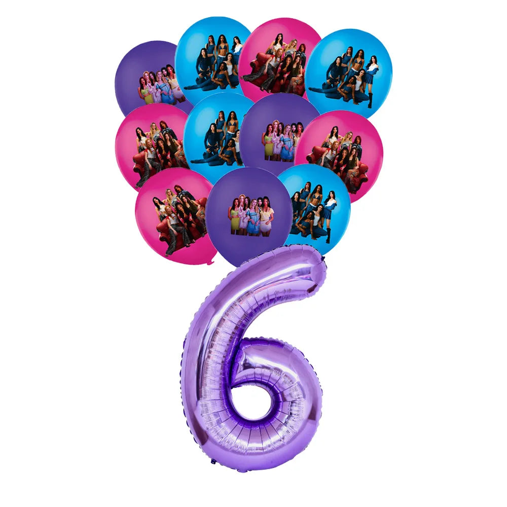 K&Katseye Birthday Party Decoration Plate Cup Napkin Balloon for Kpop Girl Party Favor Baby Shower Supplies Fans Gift