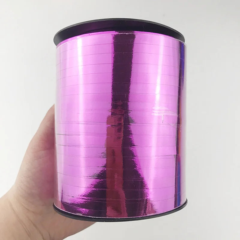 500yards Metallic Ribbon DIY Gift Packing Balloon 5mm Accessories Wedding christmas decoration Birthday Party Wrapping Crafts