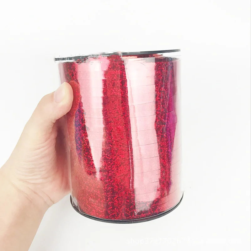 500yards Metallic Ribbon DIY Gift Packing Balloon 5mm Accessories Wedding christmas decoration Birthday Party Wrapping Crafts