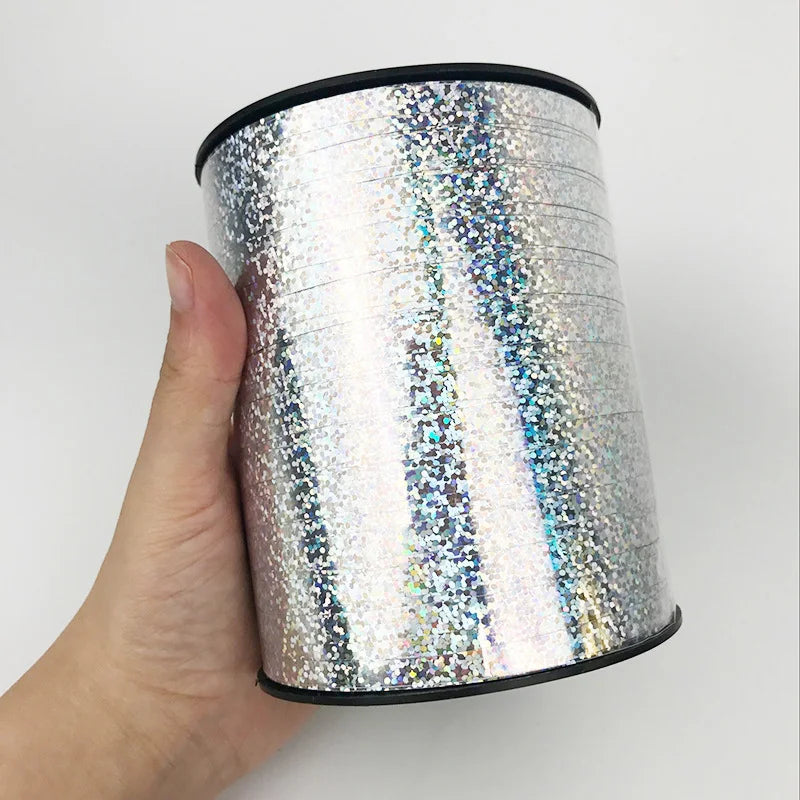 500yards Metallic Ribbon DIY Gift Packing Balloon 5mm Accessories Wedding christmas decoration Birthday Party Wrapping Crafts