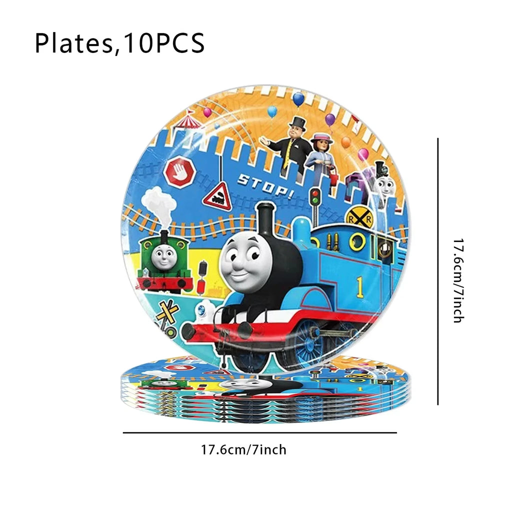 Thomas Trains and Friends Party Decorations Plates Cups Banner Balloons for Kids Baby Shower Gift Birthday Party Supplies