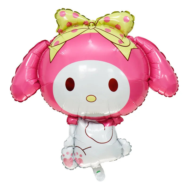 60-Pack Cinnamon Roll & Hello Kitty Foil and Latex Balloons – Perfect Birthday & Holiday Gift for Babies, Kids, and Girls