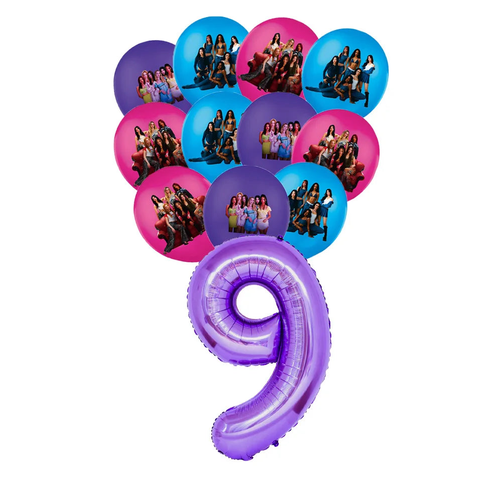 K&Katseye Birthday Party Decoration Plate Cup Napkin Balloon for Kpop Girl Party Favor Baby Shower Supplies Fans Gift