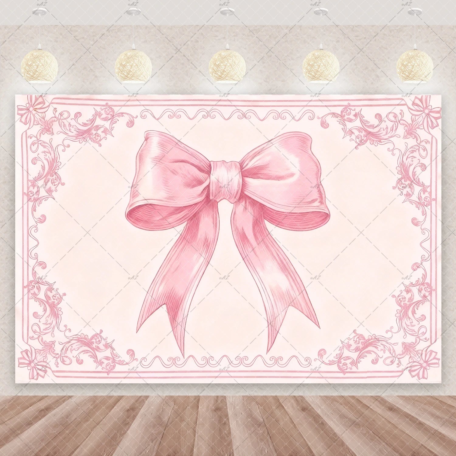 Girl Women Pink Bow Birthday Decoration Disposable Tableware Bow Tie Party Supplies Kit Paper Plates Cups Banner Tablecloth Gift