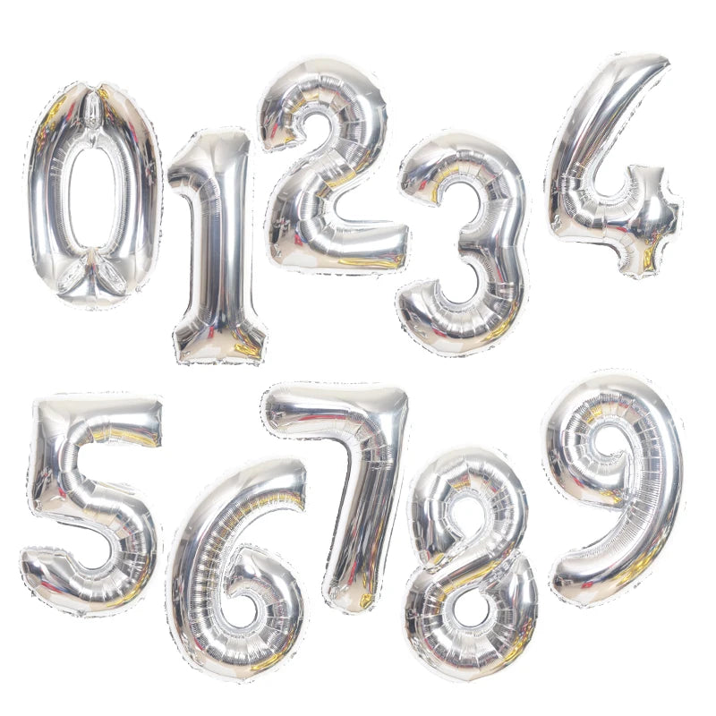 40inch Big Size Balloons Helium Numbe 0-9 Happy Birthday Wedding Party Decorations Kids Toys Shower Figures Globos Large Balloon