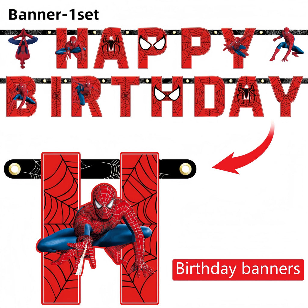 Spiderman Birthday Party Decorations Tableware Paper Cup Plate Napkin Tablecloth for Kids Boys Favor Baby Shower Event Supplies