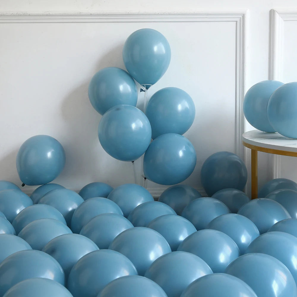 156pcs/Set Blue Balloon Arch Garland Kit White Red Latex Balloons Girls' Birthday Wedding Party Decorations Baby Shower Supplies
