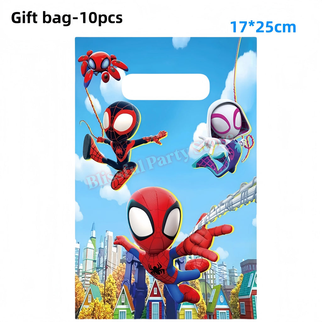 Spidey And His Amazing Friends Birthday Decoration Spiderman Tableware Kit Cup Plate Balloon Boy Favor Gift Baby Shower Supplies