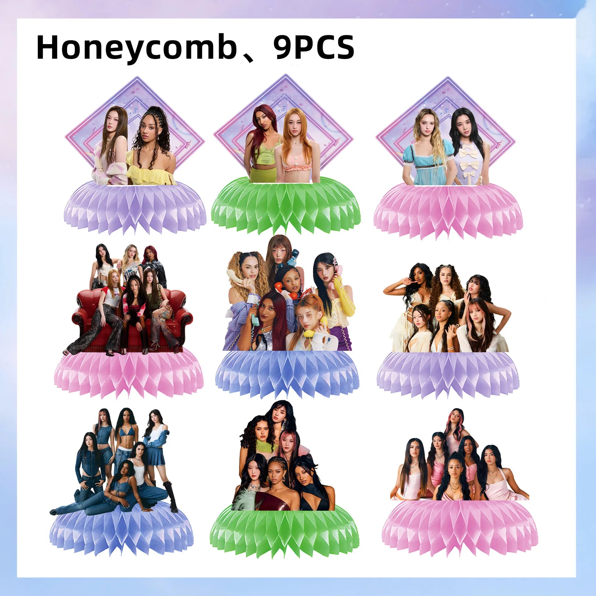 K&Katseye Birthday Party Decoration Plate Cup Napkin Balloon for Kpop Girl Party Favor Baby Shower Supplies Fans Gift
