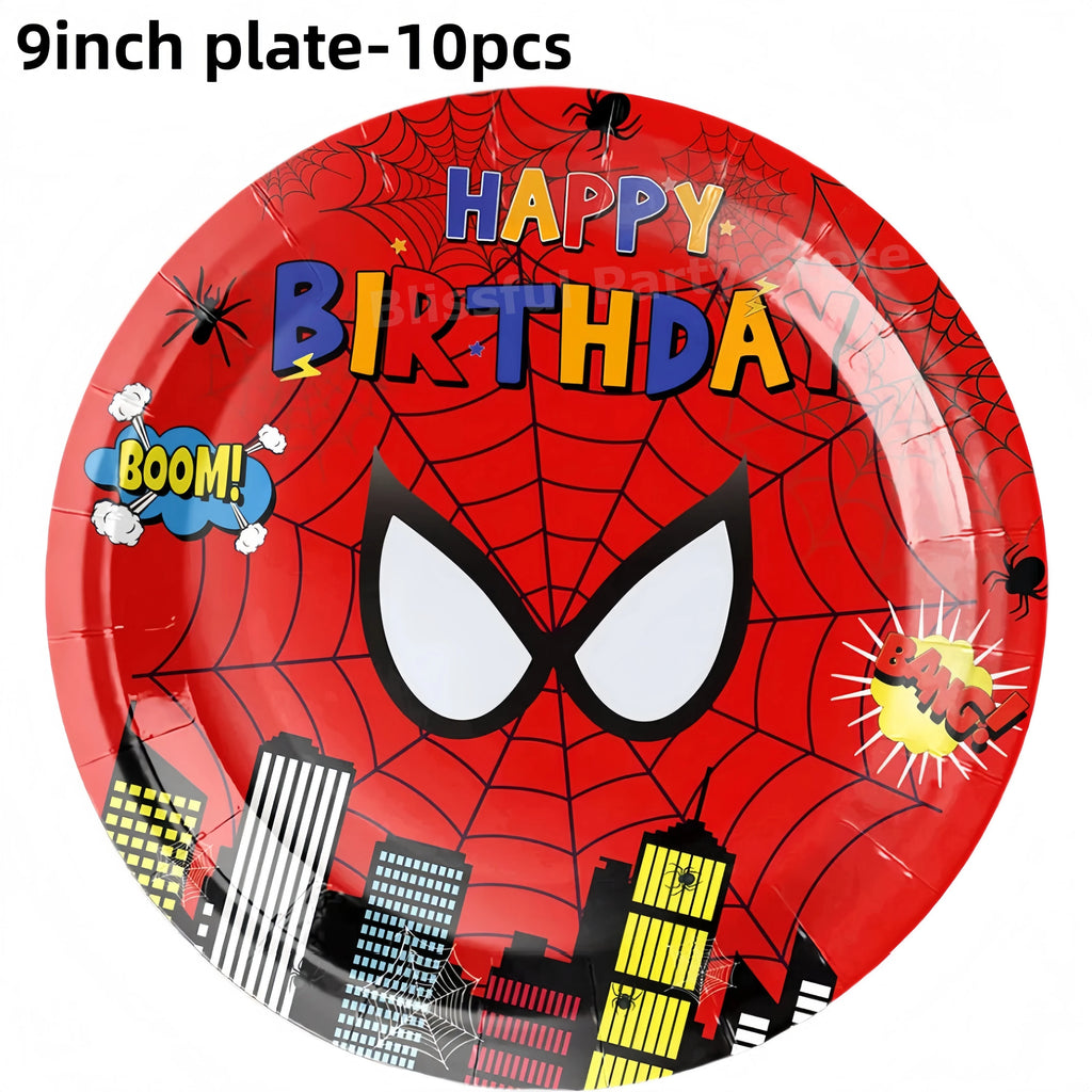 Spiderman Birthday Party Decorations Tableware Paper Cup Plate Napkin Tablecloth for Kids Boys Favor Baby Shower Event Supplies