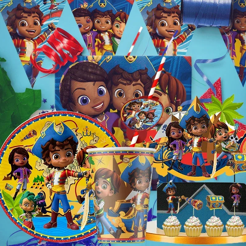 Santiago of The Seas Party Supplies Tableware Set Cup Plates Napkins For Kids Birthday Party Decoration Boys and GirlsBabyShower