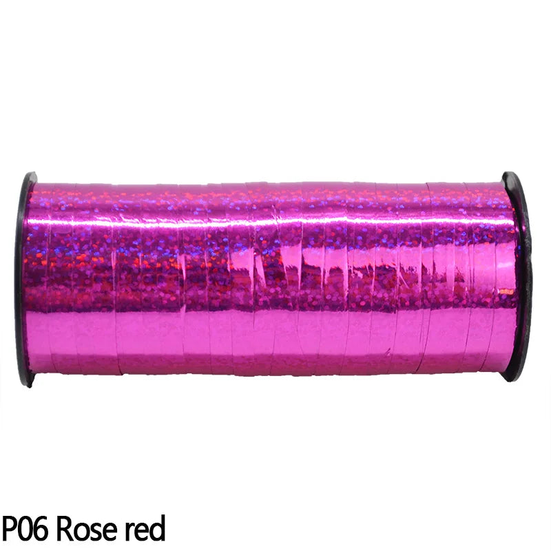 5mm Balloons Ribbons Laser Ribbon for Party Decoration Gifts Box DIY Packing Wedding Decoration Foil Satin Ribbons Accessories