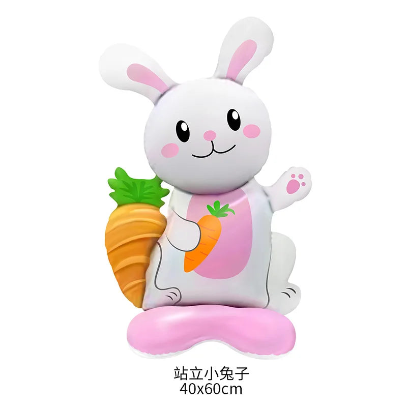 Cartoon Animal Standing Balloon Jungle Safari Lion zebra Leopard Rabbit Peacock Giraffe Balloon Kids Birthday Decoration Balloon