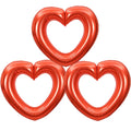 2/3/4/6 Pack of 40inch Hollow-Out Heart-Shaped Red Aluminum Foil Balloons, Suitable for Valentine's Day, Wedding Parties, Engagement Weddings, Anniversaries, Birthday Parties, and Romantic Themed Decorations