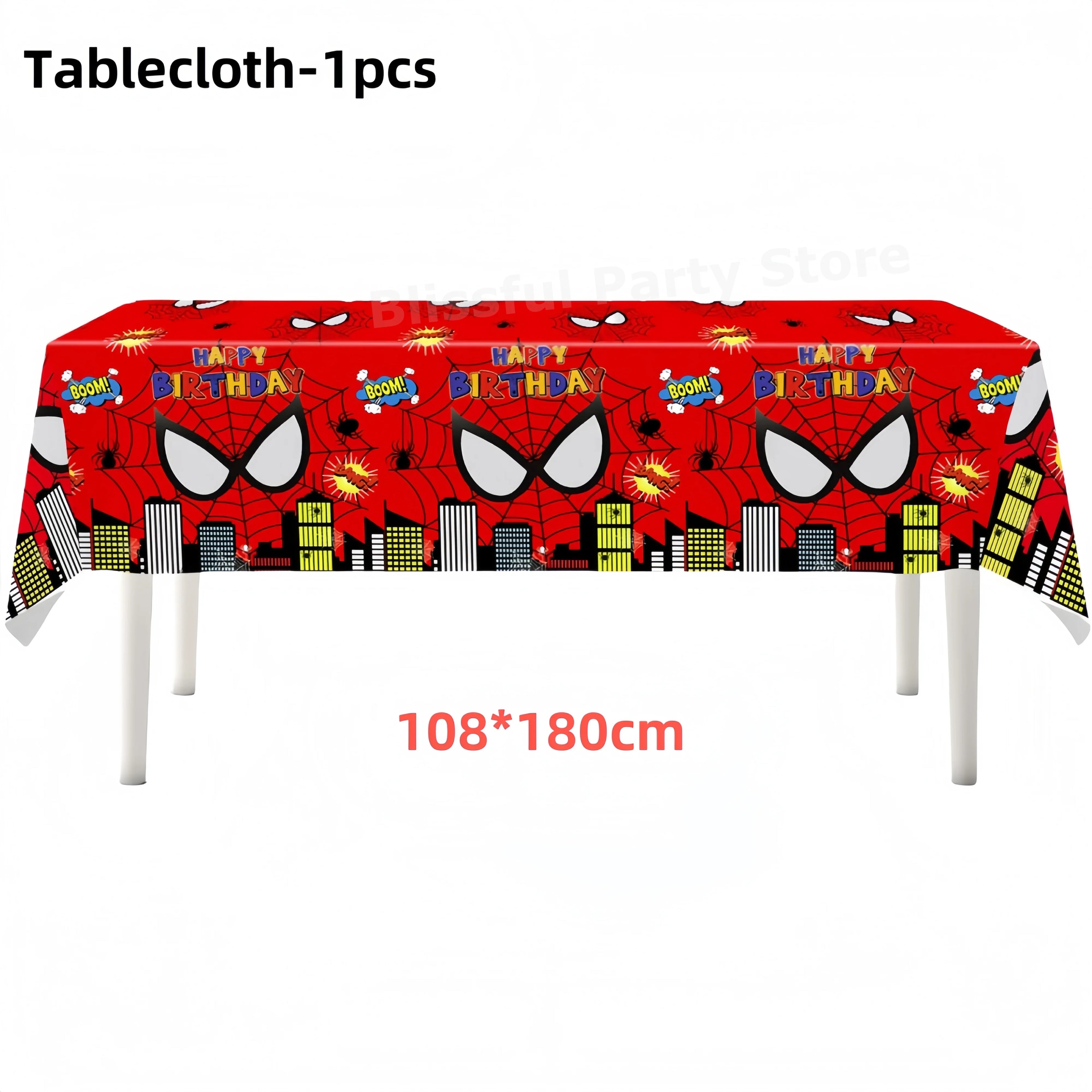 Spiderman Birthday Party Decorations Tableware Paper Cup Plate Napkin Tablecloth for Kids Boys Favor Baby Shower Event Supplies