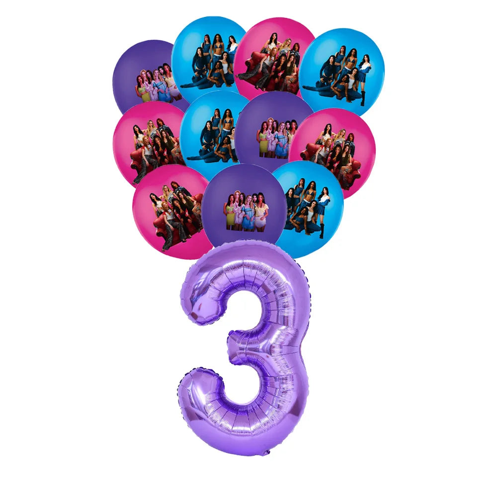 K&Katseye Birthday Party Decoration Plate Cup Napkin Balloon for Kpop Girl Party Favor Baby Shower Supplies Fans Gift