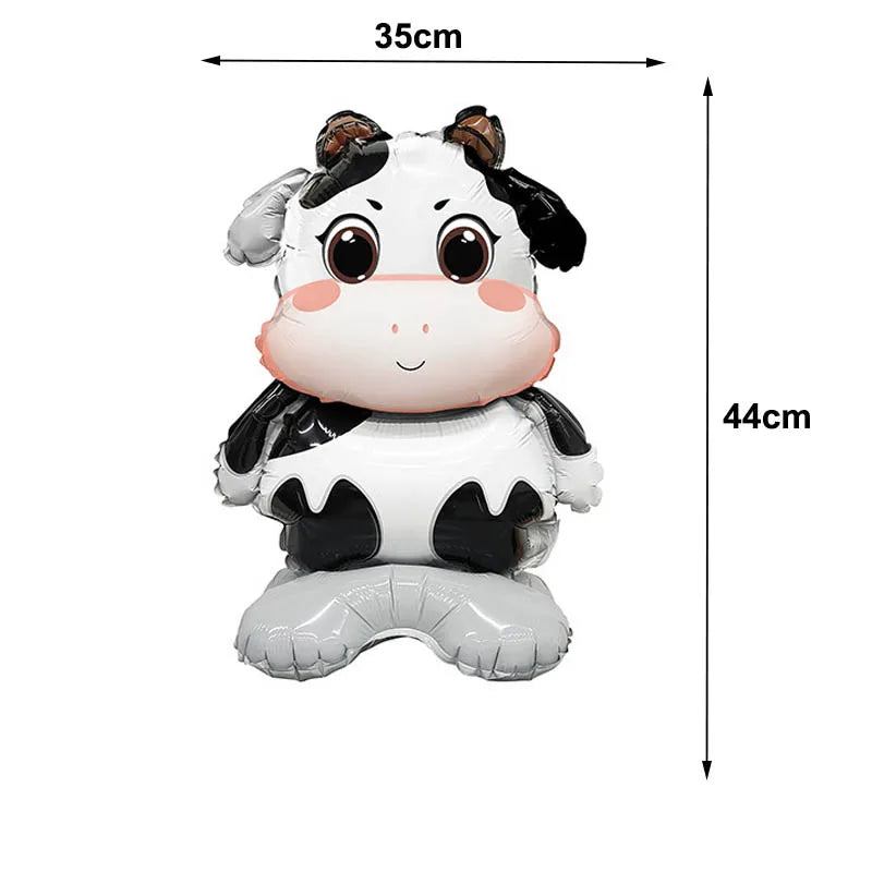 Cartoon Animal Standing Balloon Jungle Safari Lion zebra Leopard Rabbit Peacock Giraffe Balloon Kids Birthday Decoration Balloon