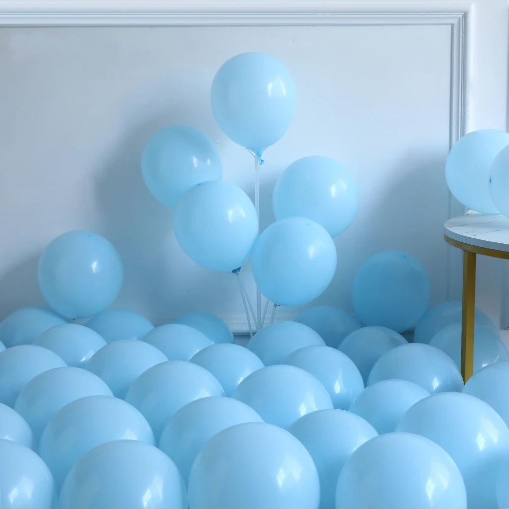 156pcs/Set Blue Balloon Arch Garland Kit White Red Latex Balloons Girls' Birthday Wedding Party Decorations Baby Shower Supplies