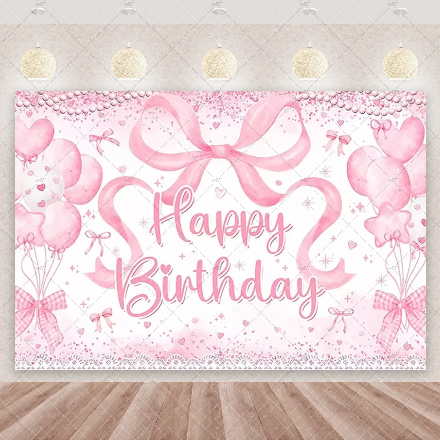 Girl Women Pink Bow Birthday Decoration Disposable Tableware Bow Tie Party Supplies Kit Paper Plates Cups Banner Tablecloth Gift
