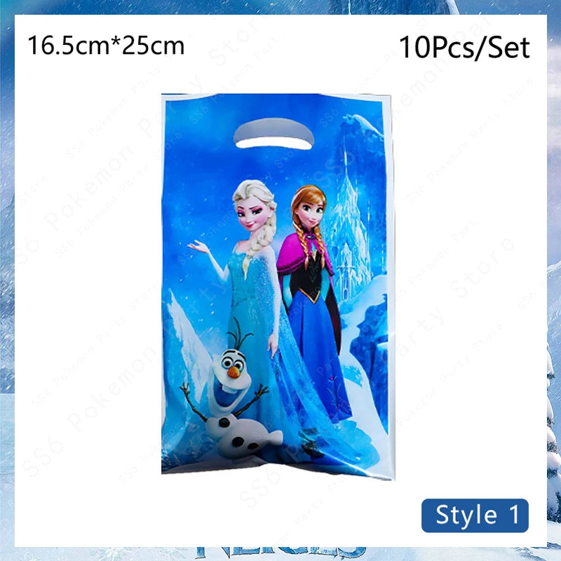 Disney Frozen Elsa Anna Olaf Birthday Party Decorations Supplies Kit for Girls Including Disposable Tableware Paper Cups Plates