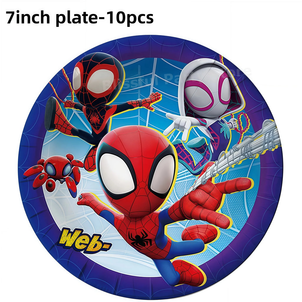 Spiderman Birthday Party Decorations Tableware Paper Cup Plate Napkin Tablecloth for Kids Boys Favor Baby Shower Event Supplies