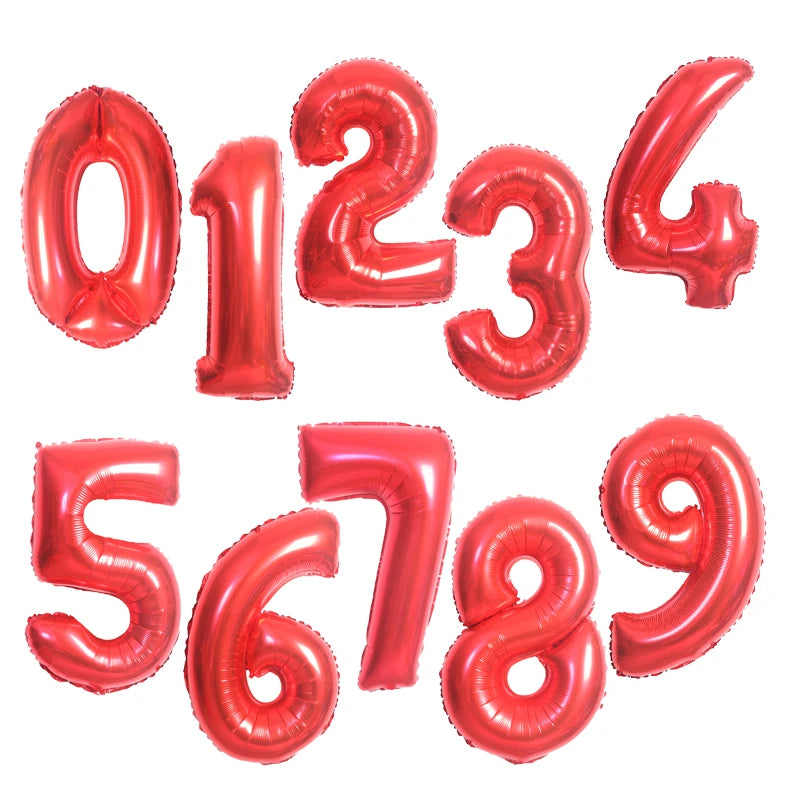 40inch Big Size Balloons Helium Numbe 0-9 Happy Birthday Wedding Party Decorations Kids Toys Shower Figures Globos Large Balloon