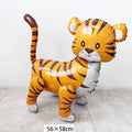 Cartoon Animal Standing Balloon Jungle Safari Lion zebra Leopard Rabbit Peacock Giraffe Balloon Kids Birthday Decoration Balloon