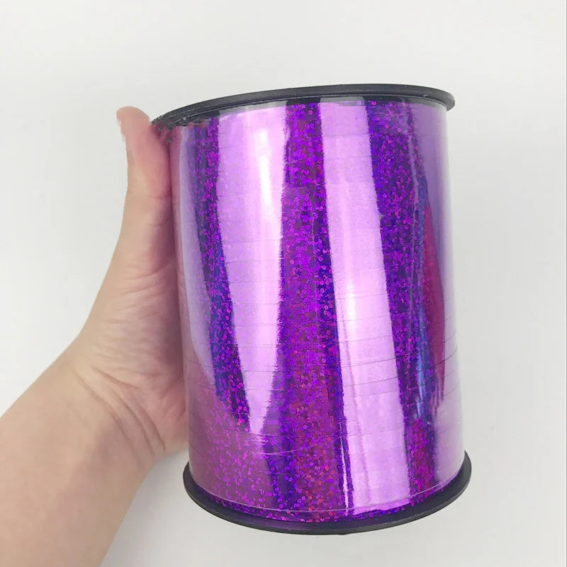 500yards Metallic Ribbon DIY Gift Packing Balloon 5mm Accessories Wedding christmas decoration Birthday Party Wrapping Crafts