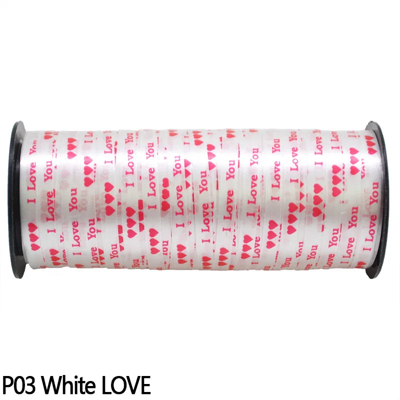 5mm Balloons Ribbons Laser Ribbon for Party Decoration Gifts Box DIY Packing Wedding Decoration Foil Satin Ribbons Accessories
